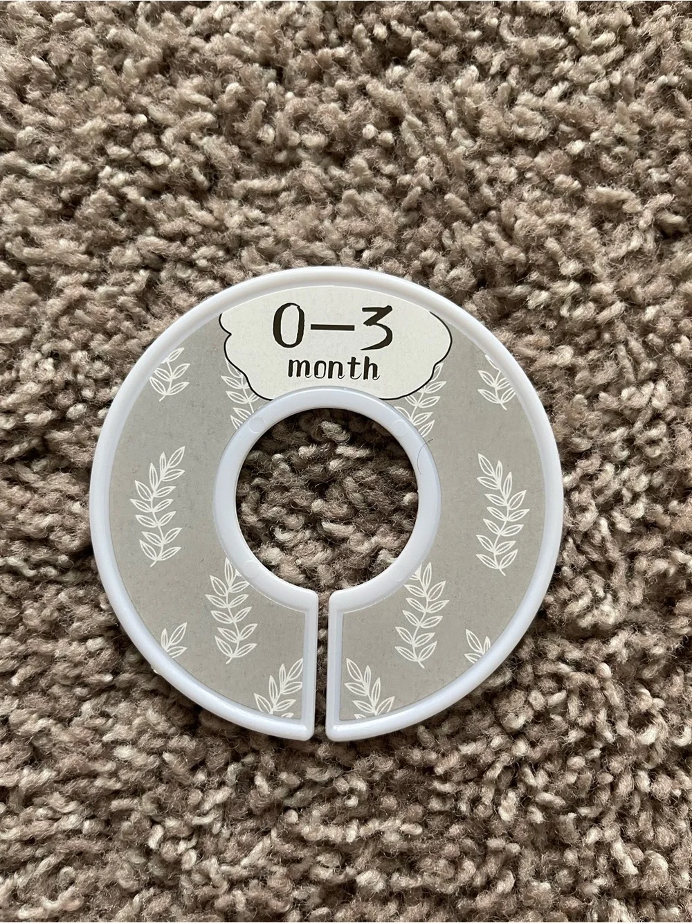 Neutral Baby Closet Dividers - Monthly Size Labels (Newborn to 12 Months)